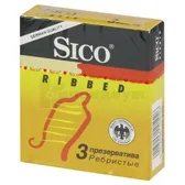 ПРЕЗЕРВАТИВЫ "SICO RIBBED" ребристые со смазкой  №3