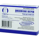 Диклофенак натрия раствор для инъекций 2,5 % ампула 3 мл блистер  №10