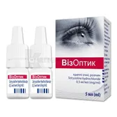 Визоптик капли глазные, раствор 0,5 мг/мл флакон-капельница 5 мл  №2