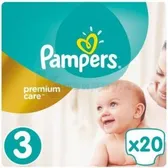ПОДГУЗНИКИ ДЕТСКИЕ PAMPERS PREMIUM CARE midi (5-9 кг)  №20