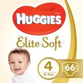 ПОДГУЗНИКИ ДЕТСКИЕ ГИГИЕНИЧЕСКИЕ HUGGIES ELITE SOFT размер 4  №66