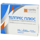 Телпрес Плюс таблетки 80 мг + 12,5 мг блистер  №28