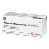 Левоком ретард Асино таблетки пролонгированного действия 100 мг + 25 мг блистер  №100