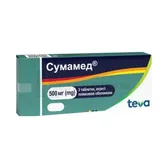 Сумамед® таблетки, покрытые пленочной оболочкой 500 мг  №3