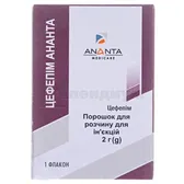 Цефепим Ананта порошок для раствора для инъекций 2 г флакон  №1
