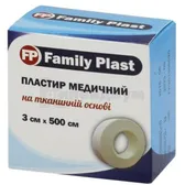 FAMILY PLAST ПЛАСТЫРЬ МЕДИЦИНСКИЙ НА ТКАНЕВОЙ ОСНОВЕ 3 см х 500 см  №1
