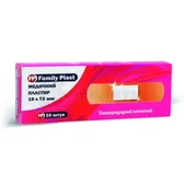 FAMILY PLAST ПЛАСТЫРЬ БАКТЕРИЦИДНЫЙ НА НЕТКАНОЙ ОСНОВЕ 1,9 см х 7,2 см  №10