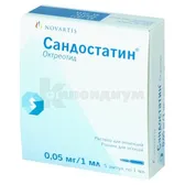 Сандостатин® раствор для инъекций 0,05 мг ампула 1 мл  №5