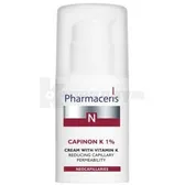 КРЕМ С ВИТАМИНОМ К, УКРЕПЛЯЮЩИЙ КАПИЛЛЯРЫ CAPINON серии "PHARMACERIS N УХОД ЗА КОЖЕЙ С ЗАМЕТНЫМИ КАПИЛЛЯРАМИ" 30 мл  №1