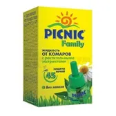 ЖИДКОСТЬ ОТ КОМАРОВ Picnic Family 30 мл 45 ночей  №1