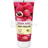 ПИЛИНГ ДЛЯ ТЕЛА LITCHI & GINGER серии "FRESH JUICE" 200 мл  №1