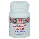 ПИВНЫЕ ДРОЖЖИ С ЦИНКОМ таблетки 0,5 г  №100
