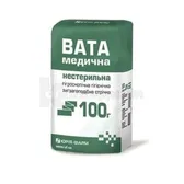 Вата медицинская гигроскопическая гигиеническая нестерильная тм "ЮРИЯ-ФАРМ" 100 г зигзагообразная лента  №1