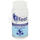 ТАЛЬК ДЛЯ НОГ "ОХЛАЖДАЮЩИЙ" Happy fit 50 г мята  №1