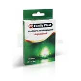 FAMILY PLAST ПЛАСТЫРЬ БАКТЕРИЦИДНЫЙ НА ПОЛИМЕРНОЙ ОСНОВЕ 2,5 см х 7,2 см водостойкий прозрачный  №20