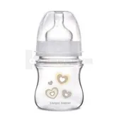 БУТЫЛОЧКА 35/216, с широким отверстием Newborn baby, бежевое сердце 120 мл антиколиковая, Easystart  №1