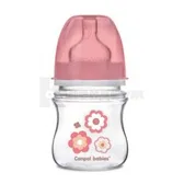 БУТЫЛОЧКА 35/216, с широким отверстием Newborn baby, розовые цветы 120 мл антиколиковая, Easystart  №1