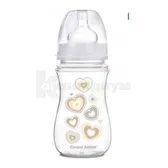 БУТЫЛОЧКА 35/217, с широким отверстием Newborn baby, бежевое сердце 240 мл антиколиковая, Easystart  №1