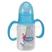 БУТЫЛКА ДЕКОРИРОВАННАЯ ПЛАСТИКОВАЯ "TOPO buono" T004 150 мл с силиконовой соской, с ручками  №1