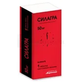 Силагра таблетки, покрытые пленочной оболочкой 50 мг блистер  №1