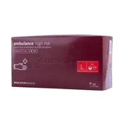 ПЕРЧАТКИ ЛАТЕКСНЫЕ СМОТРОВЫЕ НЕСТЕРИЛЬНЫЕ НЕПРИПУДРЕННЫЕ AMBULANCE® HIGH RISK L пара  №25