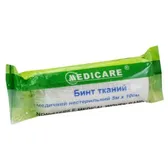 БИНТ ТКАНЫЙ МЕДИЦИНСКИЙ ОДНОРАЗОВОГО ИСПОЛЬЗОВАНИЯ НЕСТЕРИЛЬНЫЙ "MEDICARE" 5 м х 10 см  №1
