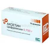Аксетин порошок для приготовления инъекционного раствора 0,75 г флакон  №10
