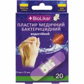ПЛАСТЫРЬ МЕДИЦИНСКИЙ тм "BIOLIKAR" БАКТЕРИЦИДНЫЙ ВОДОСТОЙКИЙ 2,5 см х 7,2 см  №20