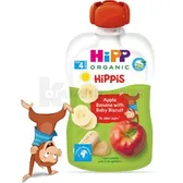 HIPP ФРУКТОВОЕ ПЮРЕ "ЯБЛОКО-БАНАН С ДЕТСКИМ ПЕЧЕНЬЕМ" HIPP HIPPIS 100 г  №1