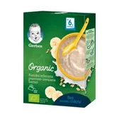 КАША СУХАЯ МОЛОЧНАЯ БЫСТРОРАСТВОРИМАЯ GERBER® ORGANIC ПШЕНИЧНО-ОВСЯНАЯ "GERBER" с бананом 240 г для детей от 6 месяцев  №1