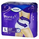 ПОДГУЗНИКИ ДЛЯ ВЗРОСЛЫХ TENA PANTS PLUS NIGHT large (L)  №12