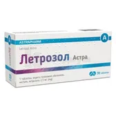 Летрозол Астра таблетки, покрытые пленочной оболочкой 2,5 мг блистер  №30