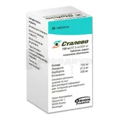 Сталево таблетки, покрытые пленочной оболочкой банка 150 мг/37,5 мг/ 200 мг  №30