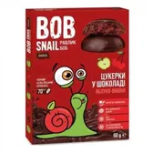 КОНФЕТЫ НАТУРАЛЬНЫЕ BOB SNAIL (УЛИТКА БОБ) яблоко-вишня 60 г в бельгийском молочном шоколаде  №1