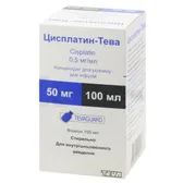 Цисплатин-Тева концентрат для раствора для инфузий 0,5 мг/мл флакон 100 мл  №1
