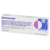Пентаксим порошок флакон + суспензия для приготовления р-ра д/ин. в шприце 0,5 мл  №1