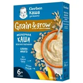 КАША СУХАЯ МОЛОЧНАЯ GERBER® ОВСЯНАЯ С ПШЕНИЦЕЙ С БАНАНОМ И МАНГО 240 г с 6 месяцев  №1