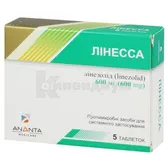 Линесса таблетки, покрытые пленочной оболочкой 600 мг блистер  №5