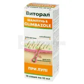 ШАМПУНЬ ДЛЯ ВОЛОС "ВИТОРАЛ" С КЛИМБАЗОЛОМ шампунь саше 10 мл  №15