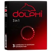 ПРЕЗЕРВАТИВЫ ЛАТЕКСНЫЕ В СИЛИКОНОВОЙ СМАЗКЕ DOLPHI 3 в 1  №3