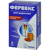 Фервекс для взрослых с малиновым вкусом порошок для орального раствора саше  №8