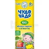 Сок яблочно-персиковый гомогенизированный стерилизованный тм "Чудо-Чадо" 200 мл  №1