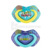 ПУСТЫШКА 22/654_blu, 18+ мес. NEON LOVE, голубая силиконовая симметричная  №2