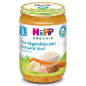 ПЮРЕ МЯСО-ОВОЩНОЕ "НЕЖНЫЕ ОВОЩИ С РИСОМ И ТЕЛЯТИНОЙ" "HIPP" 220 г с 8 месяцев  №1