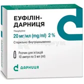 Эуфиллин-Дарница раствор для инъекций 20 мг/мл ампула 5 мл  №10