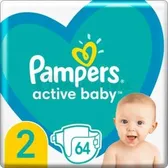 ПОДГУЗНИКИ ДЕТСКИЕ PAMPERS ACTIVE BABY mini 2 (4-8 кг)  №64