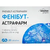 Фенибут таблетки 250 мг блистер в картонной коробке, тм Solution Pharm  №20