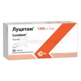 Луцетам® таблетки, покрытые пленочной оболочкой 1200 мг блистер  №20