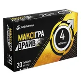Максигра Драйв таблетки, покрытые пленочной оболочкой 20 мг блистер  №4