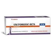 Эльтромбопаг-Виста таблетки, покрытые пленочной оболочкой 25 мг блистер  №28
